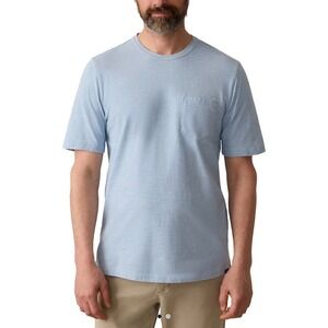 FAHERTY Indigo Pocket Tee Shirt Small Blue NEW Beach Casual Short Sleeve Cotton